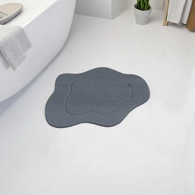 Gambar Forhom Keset Kamar Mandi Diatomite Hard S Splat 39x60 cm - Abu-abu