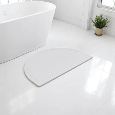 Gambar Forhom Keset Kamar Mandi Diatomite Hard S Half 39x60 cm - Krem Beige