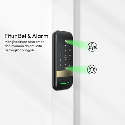 Gambar Krisbow Sync Smart Zeon Rim Lock Door - Hitam