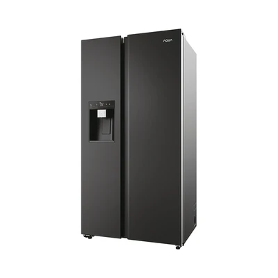 Gambar Aqua Kulkas 2 Pintu Side By Side 618 Liter AQR-CSE696RSV(SL) - Abu-Abu