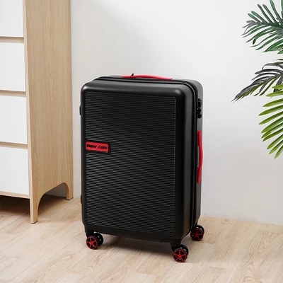 Gambar Supercase Zoomer Koper PC TSA Lock Expandable 24 Inch - Hitam/Merah