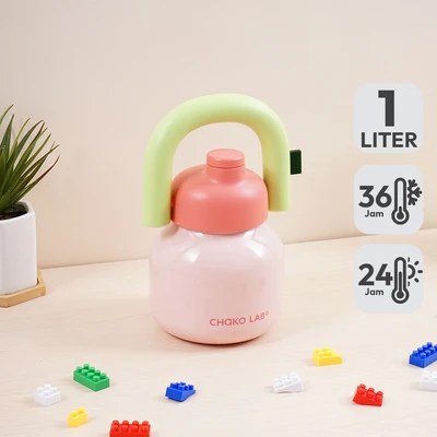 Gambar Chakolab Linlin Botol Vacuum Flask Stainless Steel 1 Liter - Pink