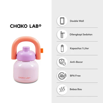 Gambar Chakolab Linlin Botol Vacuum Flask 1 Liter - Ungu