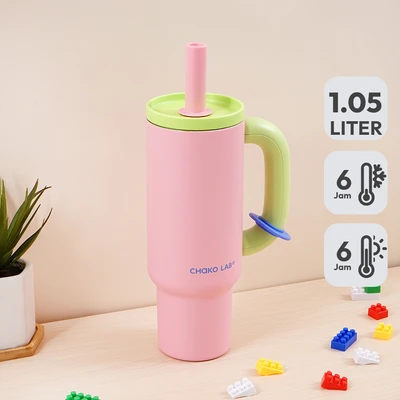 Gambar Chakolab Bawang Botol Vacuum Flask Stainless Steel 1 Liter - Pink