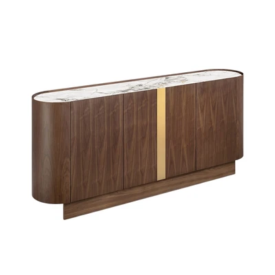Gambar Informa Gavin Rak TV High Walnut - Cokelat/Putih