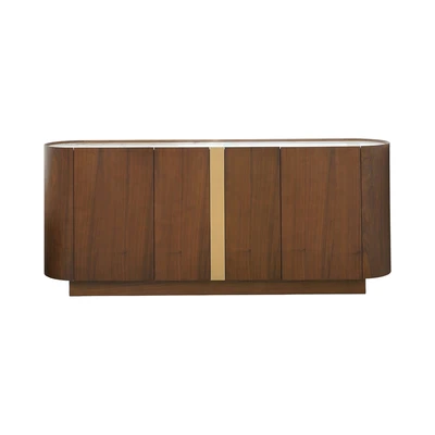 Gambar Informa Gavin Rak TV High Walnut - Cokelat/Putih