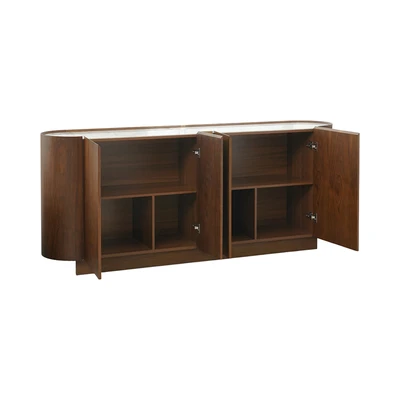 Gambar Informa Gavin Rak TV High Walnut - Cokelat/Putih