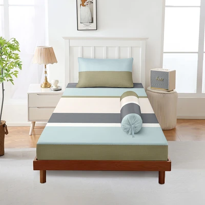 Gambar Sleeplite 120x200 cm Set 3 Pcs Seprai Microfiber Single Stripe Mos