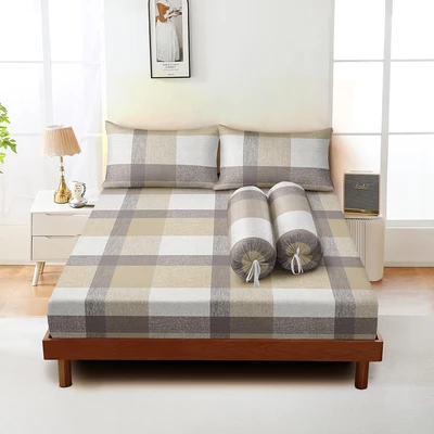 Gambar Sleeplite 160x200 cm Set 5 Pcs Seprai Microfiber Queen Stripe Abi