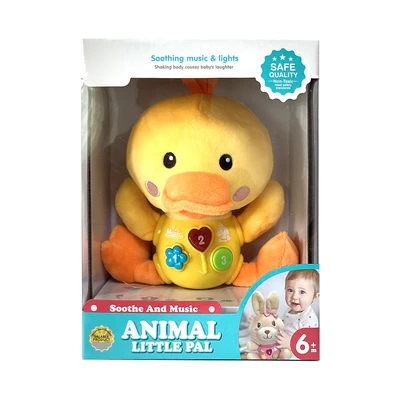 Gambar Little Giggles Boneka Fluffy Sound Light Soothe Duck - Kuning