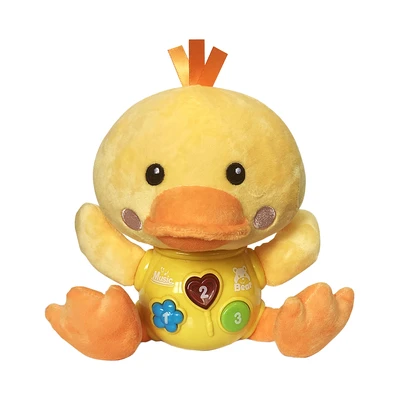 Gambar Little Giggles Boneka Fluffy Sound Light Soothe Duck - Kuning