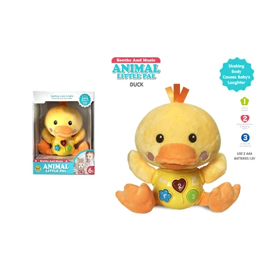 Gambar Little Giggles Boneka Fluffy Sound Light Soothe Duck - Kuning