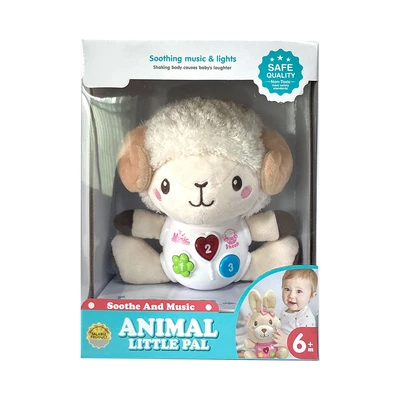 Gambar Little Giggles Boneka Fluffy Sound Light Soothe Sheep - Putih