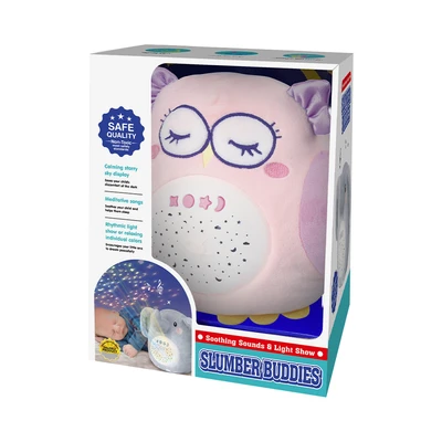 Gambar Little Giggles Boneka Soothes Projection Owls - Pink