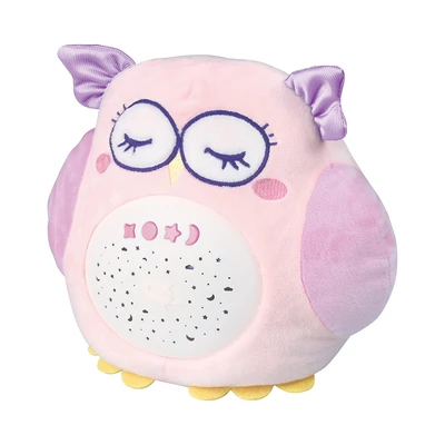 Gambar Little Giggles Boneka Soothes Projection Owls - Pink