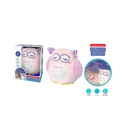 Gambar Little Giggles Boneka Soothes Projection Owls - Pink