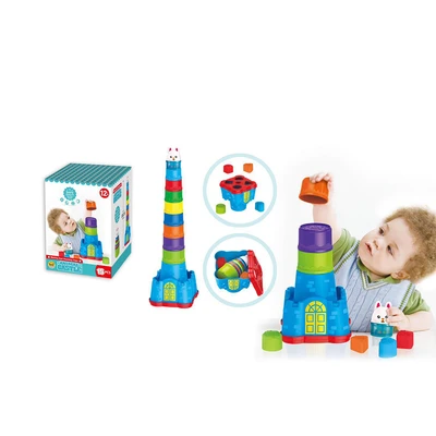 Gambar Little Giggles Set 15 Pcs Nesting & Stacking Cups Animal Castle - Mix