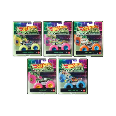 Gambar Hot Wheels Diecast Monster Trucks Glow In The Dark 1:64 Random