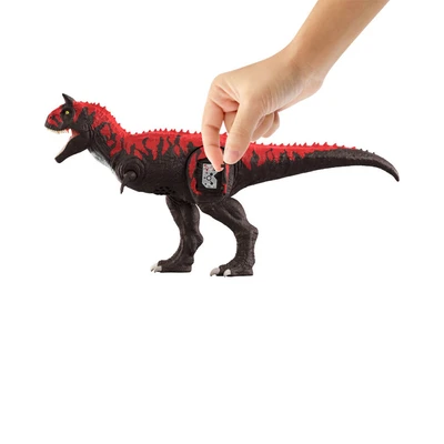 Gambar Jurassic World Figure Reimagined Roarin Real Feel Carnotaurus - Hitam/merah
