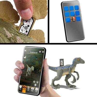 Gambar Jurassic World Figure Reimagined Roarin Real Feel Carnotaurus - Hitam/merah