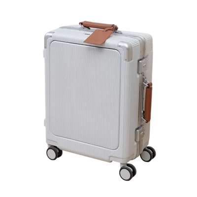 Gambar Luggo Audrey Koper PC & ABS TSA Lock Wide Handle 20 Inch - Putih