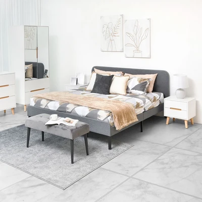 Gambar Informa 160x200 cm Lio II Tempat Tidur - Abu-Abu