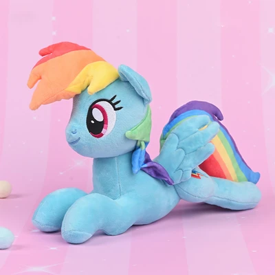 Gambar Reesee Boneka Plush Rainbow Dash Lying 22.8 Cm - Biru