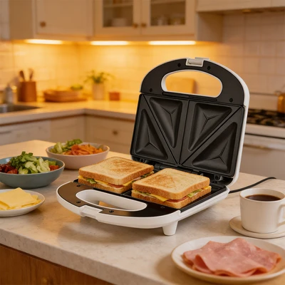 Gambar Kris Sandwich Maker 2 Slice 750 watt - Putih Matte