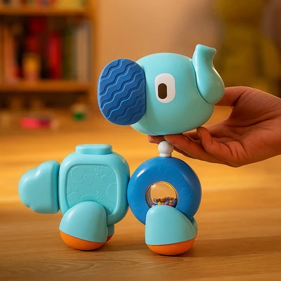 Gambar Little Giggles Modular Elephants 6 In 1 - Biru