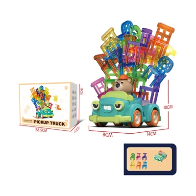 Gambar Kiddy Fun Set Stacking Chairs Small Pickup Truck - Mix