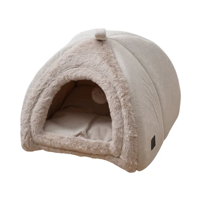Gambar Cavea Tempat Tidur Hewan Cave Faux - Krem Beige