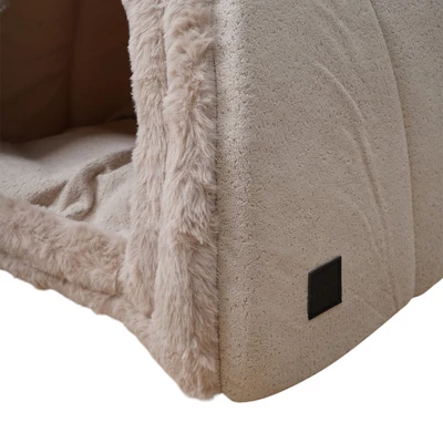 Gambar Cavea Tempat Tidur Hewan Cave Faux - Krem Beige