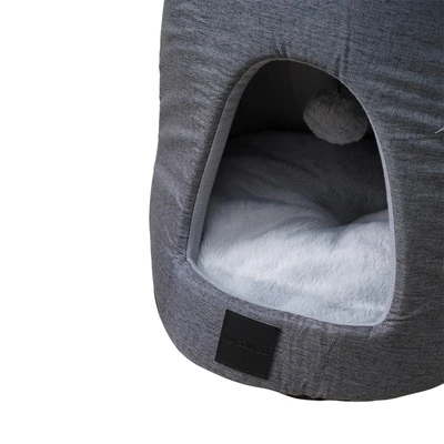 Gambar Cavea Tempat Tidur Hewan Cave Linen - Abu-Abu
