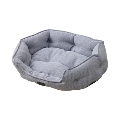 Gambar Cavea Ukuran M Tempat Tidur Hewan Round Linen - Abu-Abu