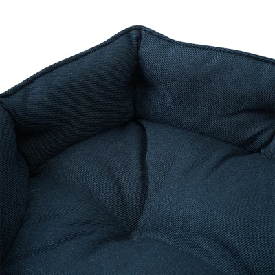Gambar Cavea Ukuran L Tempat Tidur Hewan Round Linen - Biru Tua
