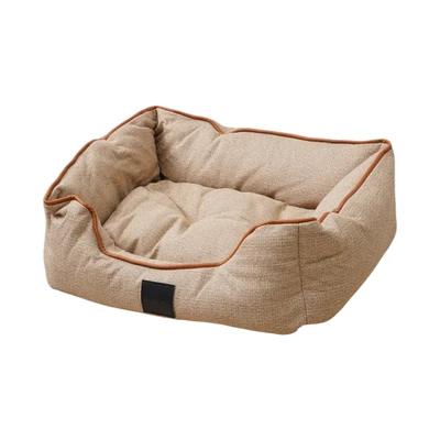 Gambar Cavea Ukuran S Tempat Tidur Hewan Square Linen - Krem Beige