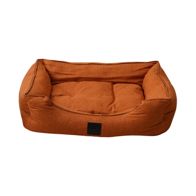 Gambar Cavea Ukuran M Tempat Tidur Hewan Square Linen - Cokelat