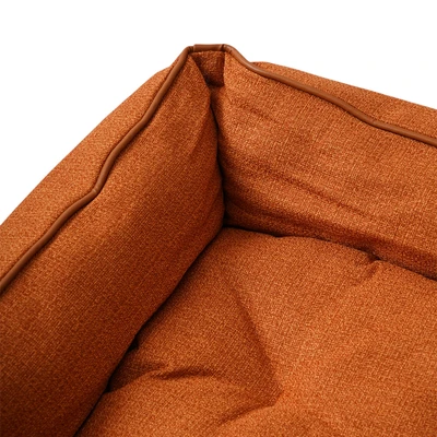 Gambar Cavea Ukuran M Tempat Tidur Hewan Square Linen - Cokelat
