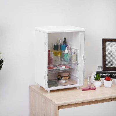 Gambar Stora Organizer Kosmetik Dengan 2 Laci 27x18x36 cm - Putih