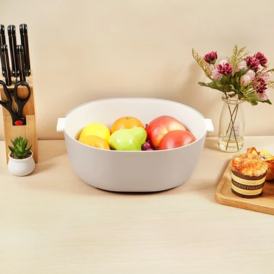 Gambar Culinart Wadah Saringan Oval - Abu-abu