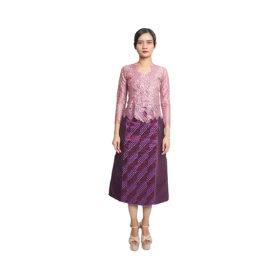 Gambar Pendopo Ukuran L Dhea Rok Wanita Dengan Tenun Bulu - Ungu