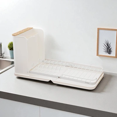Gambar Stora Rak Piring Dengan Organizer Dapur Lipat - Putih
