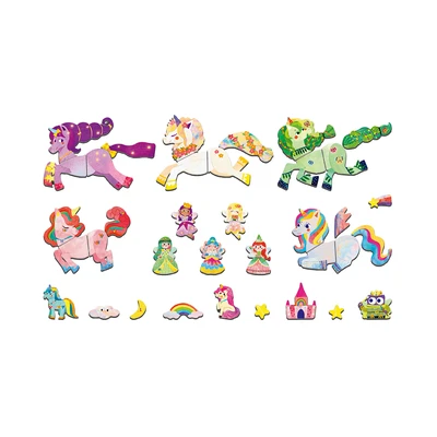 Gambar Mieredu Puzzle Travel Magnetic Box Unicorns Set 30 Pcs - Mix