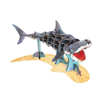 Gambar Mieredu Puzzle 3d Eco Great White Shark Set 113 Pcs - Mix