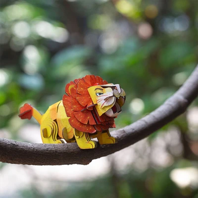 Gambar Mieredu Puzzle 3d Build & Sound Lion Set 46 Pcs - Oranye/kuning