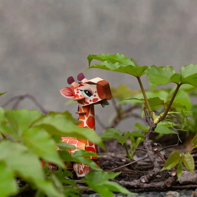 Gambar Mieredu Puzzle 3d Build & Sound Giraffe Set 42 Pcs - Oranye