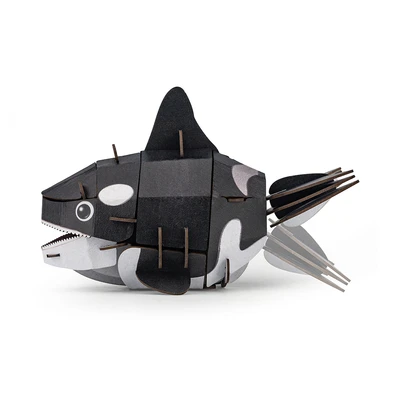 Gambar Mieredu Puzzle 3d Build & Sound Orca Set 29 Pcs - Hitam/putih