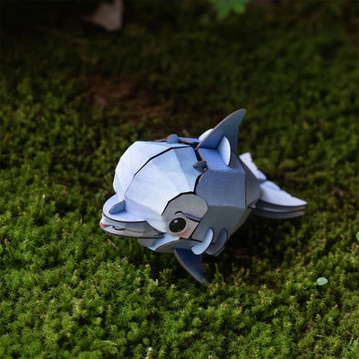 Gambar Mieredu Puzzle 3d Build & Sound Dolphin Set 33 Pcs - Biru