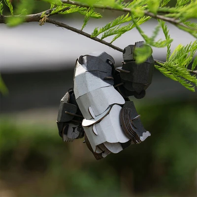 Gambar Mieredu Puzzle 3d Build & Sound Gorilla Set 57 Pcs - Hitam