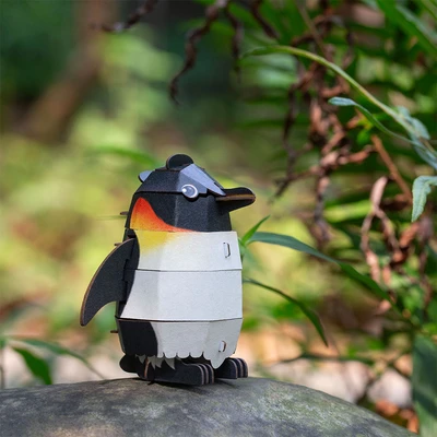 Gambar Mieredu Puzzle 3d Build & Sound Penguin Set 31 Pcs - Hitam/putih